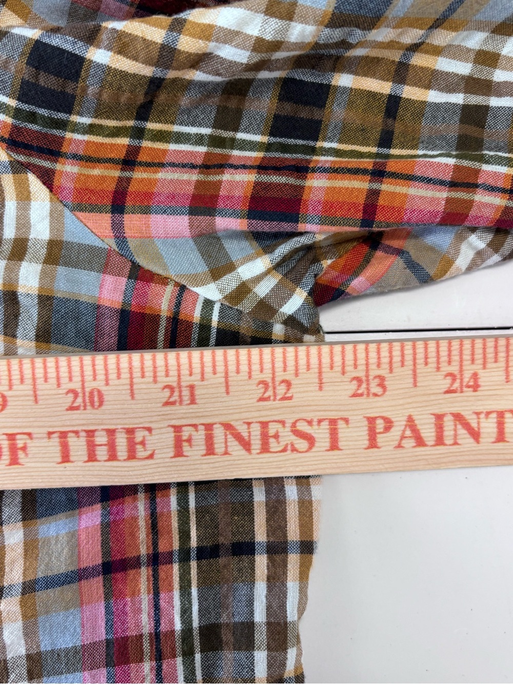 Pilcro Women’s XL Button Down Shirt Multicolor Plaid Long Sleeve Boho Top - Picture 6 of 7